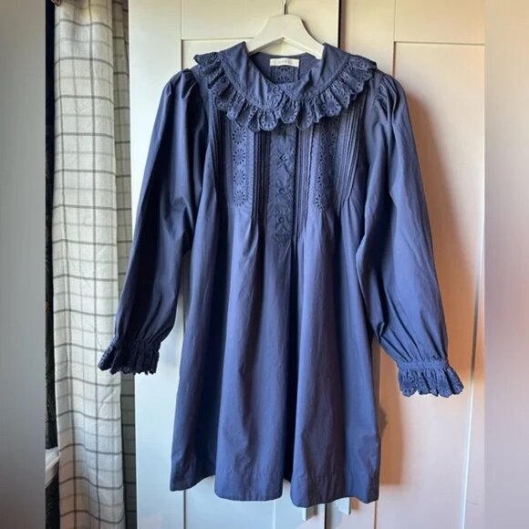 Doen Nerona Shirt Dress in Atlantic Blue - Medium - EUC - Picture 6 of 8